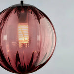 Charger l'image dans la visionneuse de la galerie, Suspension globe en verre et métal Lunorie – Suspension sculptée réglable pour espaces de repas