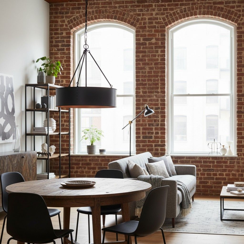 Dravik Hedendaagse Industriële Trommel Hanglamp — Zwarte Metalen Hanglamp voor Woon- of Eetkamer U06