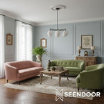 Load image into Gallery viewer, Selvion Curved-Arm Globe – Modern Chandelier for Dining &amp; Living
