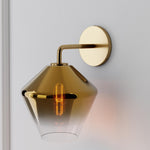 Load image into Gallery viewer, Merin Sculptural Milk Glass Geometric Wall Lamp
