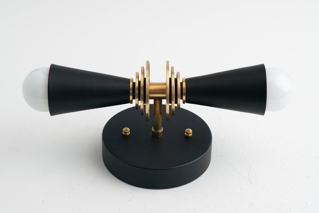 Pyralis Cone Art Deco Wall Light - Multi-Directional Sconce for Vanity or Wall