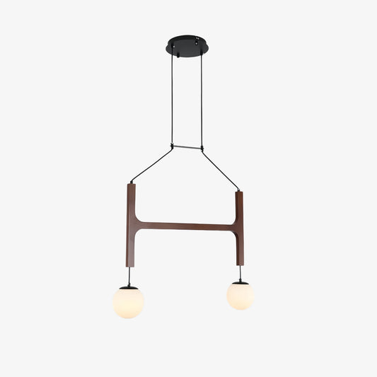 Lámpara de Araña de Madera Auralith con Múltiples Brazos - Iluminación Natural Moderna para Salón y Comedor