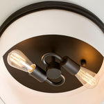 Cargar imagen en el visor de la galería, Lámpara de techo empotrada Roven con cúpula de vidrio opalino - Diseño elegante para dormitorio y sala de estar