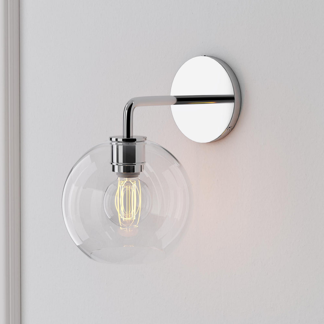 Selvion Artistic Globe Sconce Light - Handcrafted Glass Sculptural Wall Fixture