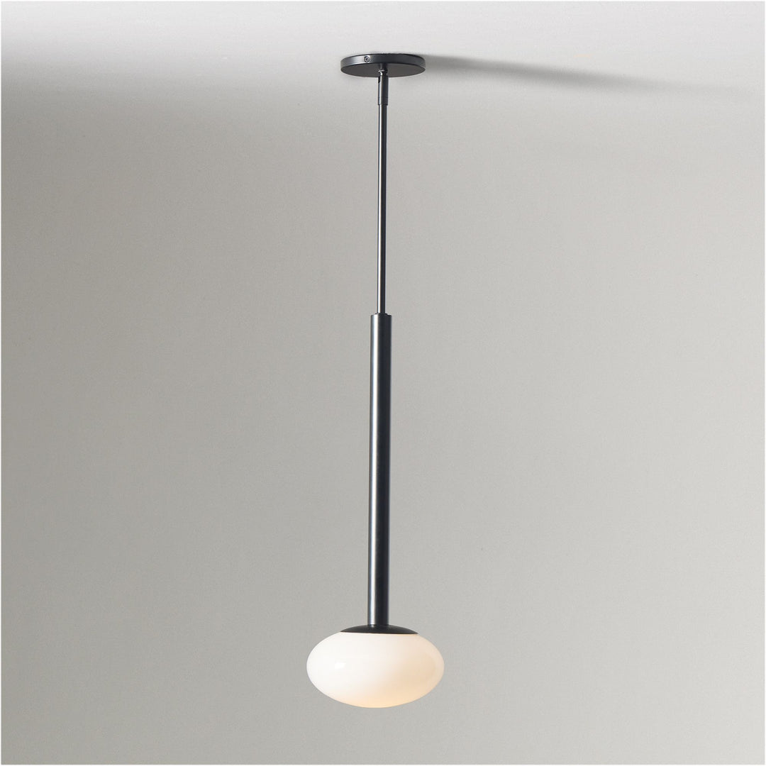 Rolvona Globe Pendant Light - Modern Oval Shade Hanging Lamp