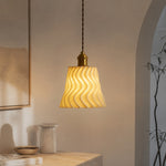 Load image into Gallery viewer, Handcrafted Ceramic Pendant Lamp with Brass Fitting
