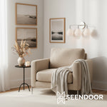 Load image into Gallery viewer, Merin Metal &amp; Glass Sculptural Wall Sconce for Vanity &amp; Bathroom
