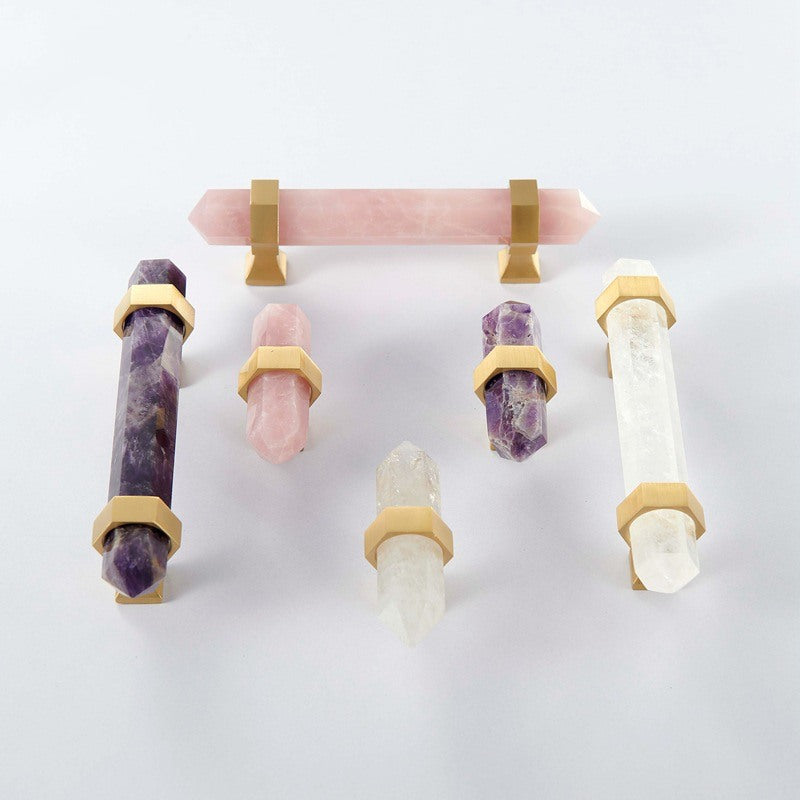 Brass Crystal Door Knobs: Kitchen Cabinet Knobs & Bedroom Drawer Pulls
