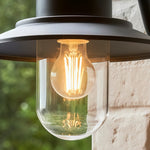 Afbeelding laden in galerijweergave, Trevanta Boogvormige Arm Ontwerp Wandlamp - Zwart Geschilderde Sensor Lantaarnstijl voor Kleine Ruimtes