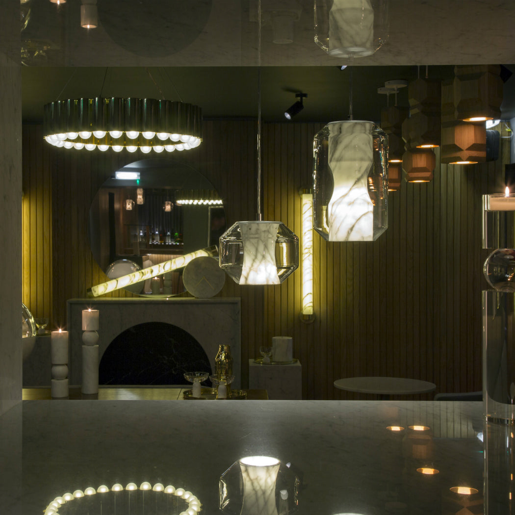 Glas Alabaster-Pendelleuchte