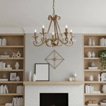 Bild in der Galerieansicht laden, Talonis Kristall-Kronleuchter - Traditioneller Kerzenstil aus Messing und Nickel für Wohnzimmer und Esszimmer