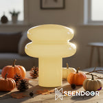 Load image into Gallery viewer, Opal Art Deco Milky White Glass Table Lamp for Bedroom &amp; Living room
