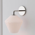 Load image into Gallery viewer, Merin Sculptural Milk Glass Geometric Wall Lamp
