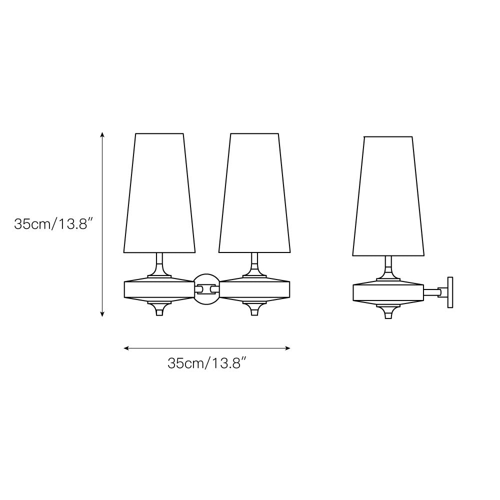 Meva Contemporary Multi-Head Wall Lamp for Living Room & Corridor