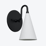 Load image into Gallery viewer, Curva Metal Cone Shade Sconce – Vintage Brass Wall Light for Entryway or Stairwell