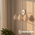 Load image into Gallery viewer, Merin Metal &amp; Glass Sculptural Wall Sconce for Vanity &amp; Bathroom
