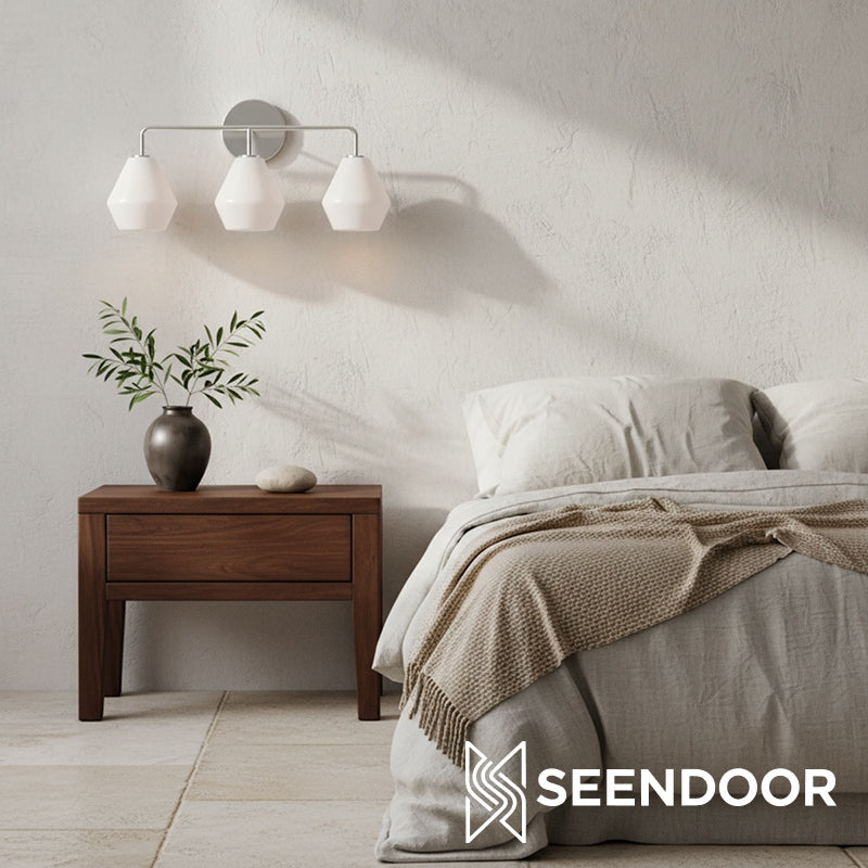 Merin Metal & Glass Sculptural Wall Sconce for Vanity & Bathroom