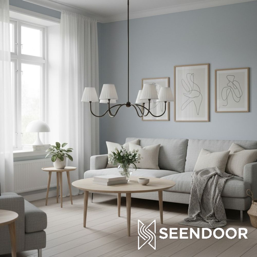 Luvora Multi-Shade Modern Chandelier for Dining Room & Living Room