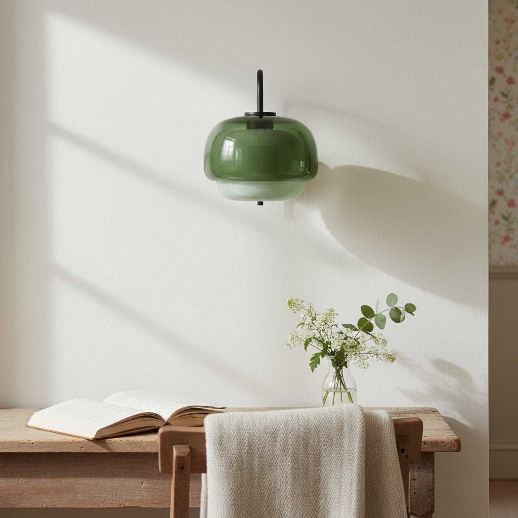 Clinco Colored Glass Wall Light – Vintage Light for Bathroom & Hallway