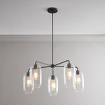 Load image into Gallery viewer, Lumivelle 5-Light Pebble Chandelier - Modern Glass Pendant Lighting
