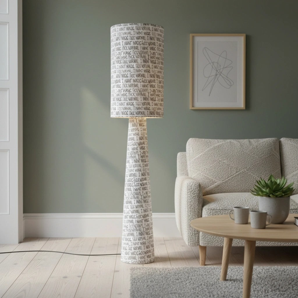 Blendra Moderne Abstrakte Print Stehlampe - Einzigartiges Design Stilvolle Leuchte für Wohnzimmer und Büros