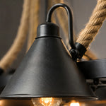 Cargar imagen en el visor de la Galería, Rustic farmhouse rope chandelier