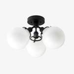 Load image into Gallery viewer, Glorica Glass Globe Light - Mid Century Semi Flush Ceiling Lamp

