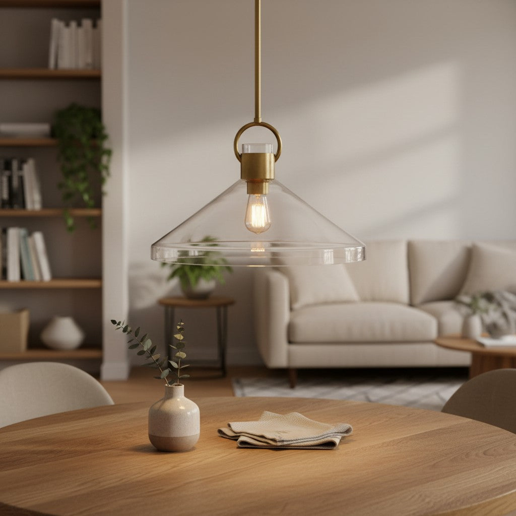 Suspension en Forme de Cône Orvessa – Luminaire Style Contemporain pour Cuisine ou Salon