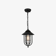 Patnox Outdoor Glass Pendant Lamp - Black finish