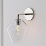 Load image into Gallery viewer, Merin Sculptural Milk Glass Geometric Wall Lamp
