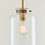 Load image into Gallery viewer, Sterling Minimalist Glass Pendant Collection - Vintage Brass Lighting Design
