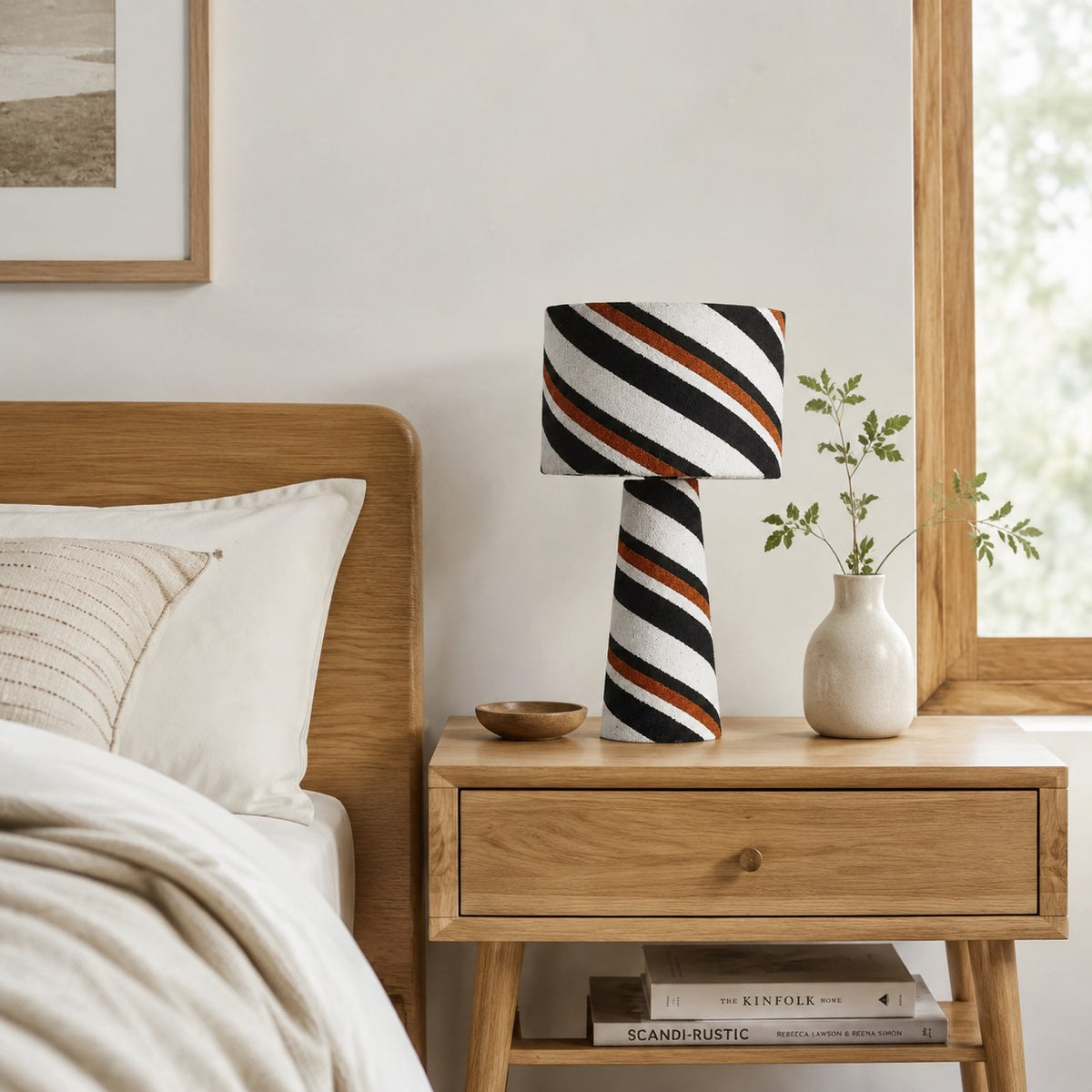 Striped Fabric Pendant Lamp