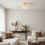 Load image into Gallery viewer, Lumvey Tiered Glass Flush Mount – Round Stacked Design for Modern Home