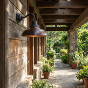 Velara Industrielle Kuppel Wandleuchte – Vintage Schwanenhals Metallleuchte für Veranda oder Terrasse