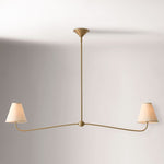 Load image into Gallery viewer, Fibura Metal Modern Linen Shade Linear Chandelier - Clean Lines
