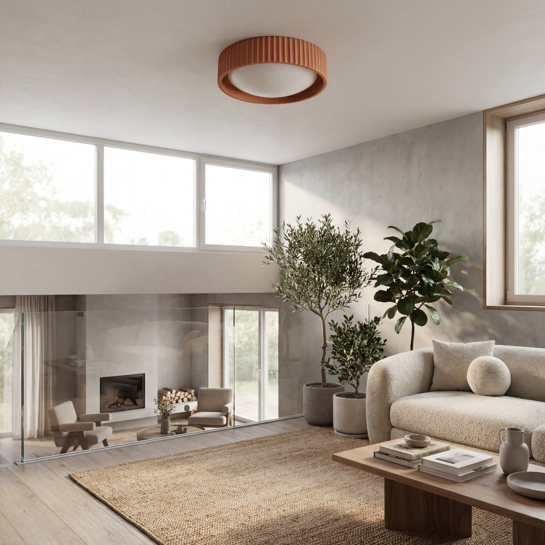 Acrion Moderne Runde Acryl LED-Deckenleuchte - Minimalistische Aufbaulampe für Wohnraum