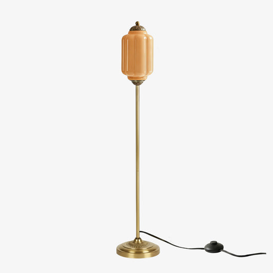 Eloise Gestructureerde Glazen Pompoen-geïnspireerde Vloerlamp - Organische Kunstzinnigheid en Retrostijl voor Woonkamers