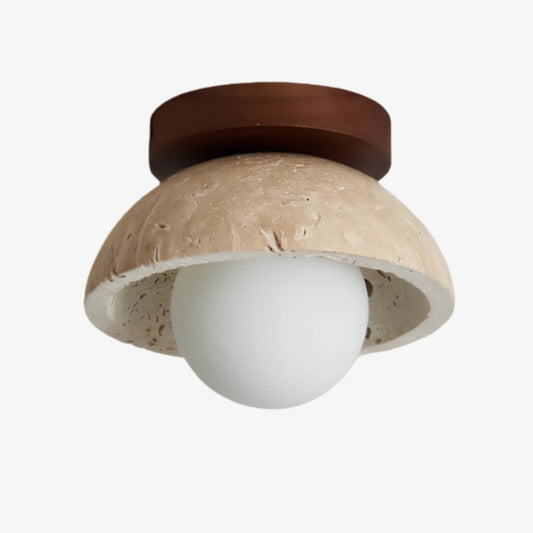Travira Ceiling Light Textured Bowl Design Flush Mount Ceiling Lamp – Organic Style for Living Rooms