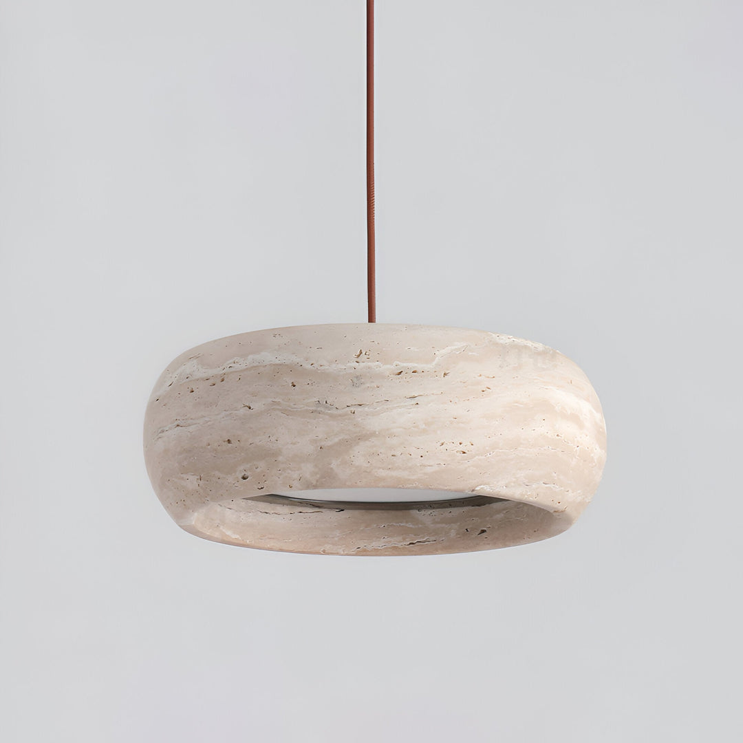 Wabi Sabi Style Travertine Stone Pendant Light