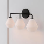 Load image into Gallery viewer, Merin Multi Head Dressing Table Wall Lamp - Metal And Glass Sculptural Lamp
