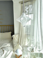 Load image into Gallery viewer, Art Deco Astris Elara Star Pendant Light – Frosted Glass Pendant with Geometric Style
