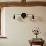 Load image into Gallery viewer, Pyralis Cone 3 Light Vanity Light - Modern Sconce
