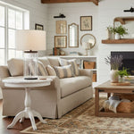 Afbeelding laden in galerijweergave, Sustaina Gerecyclede Glazen Tafellamp - Sculpturale Onregelmatige Vorm en Kuststijl voor Nachtkastje in Slaapkamer