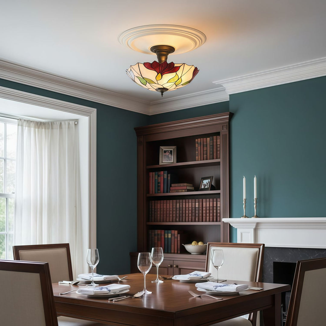 TF Botanica Bloemen Glas Plafond- en Hangverlichting - Kunstglas Stijl Armatuur voor Kamers