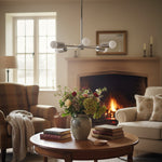 Load image into Gallery viewer, Mobilux Line Mid Century Gold Sputnik Chandelier - Geometric Brass Fixture
