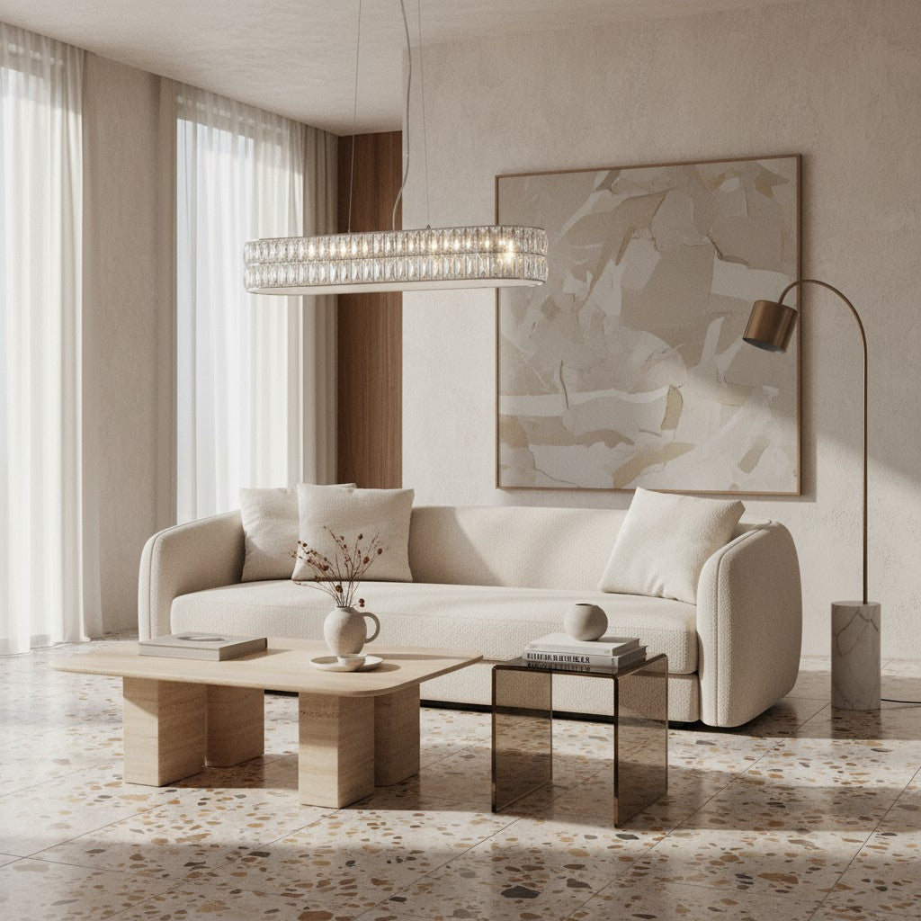 Glomara Stijl Geometrische Kristallen Hanglamp – Glamoureus Eetkamer Middelpunt