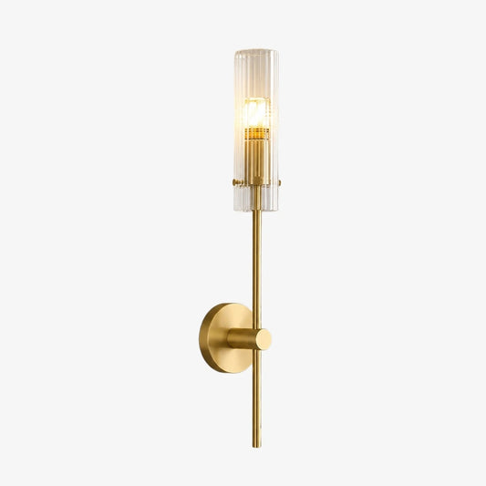 Copper alabaster wall sconce with one light head