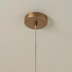 Afbeelding laden in galerijweergave, Linbron Hanglamp – Zachte Linnen Kap en Gebogen Frame Moderne Lamp voor Eetkamer