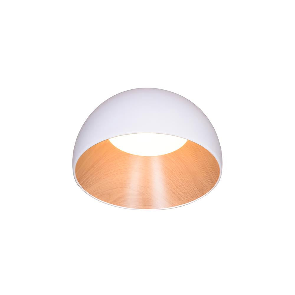 Lampe Plafonnier Duo – Luminaire Moderne en Bois Grain et Métal à Montage Affleurant pour Salon et Chambre