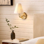 Load image into Gallery viewer, Fibura Sleek Metal Linen Shade Wall Light - Wall-Mounted Art
